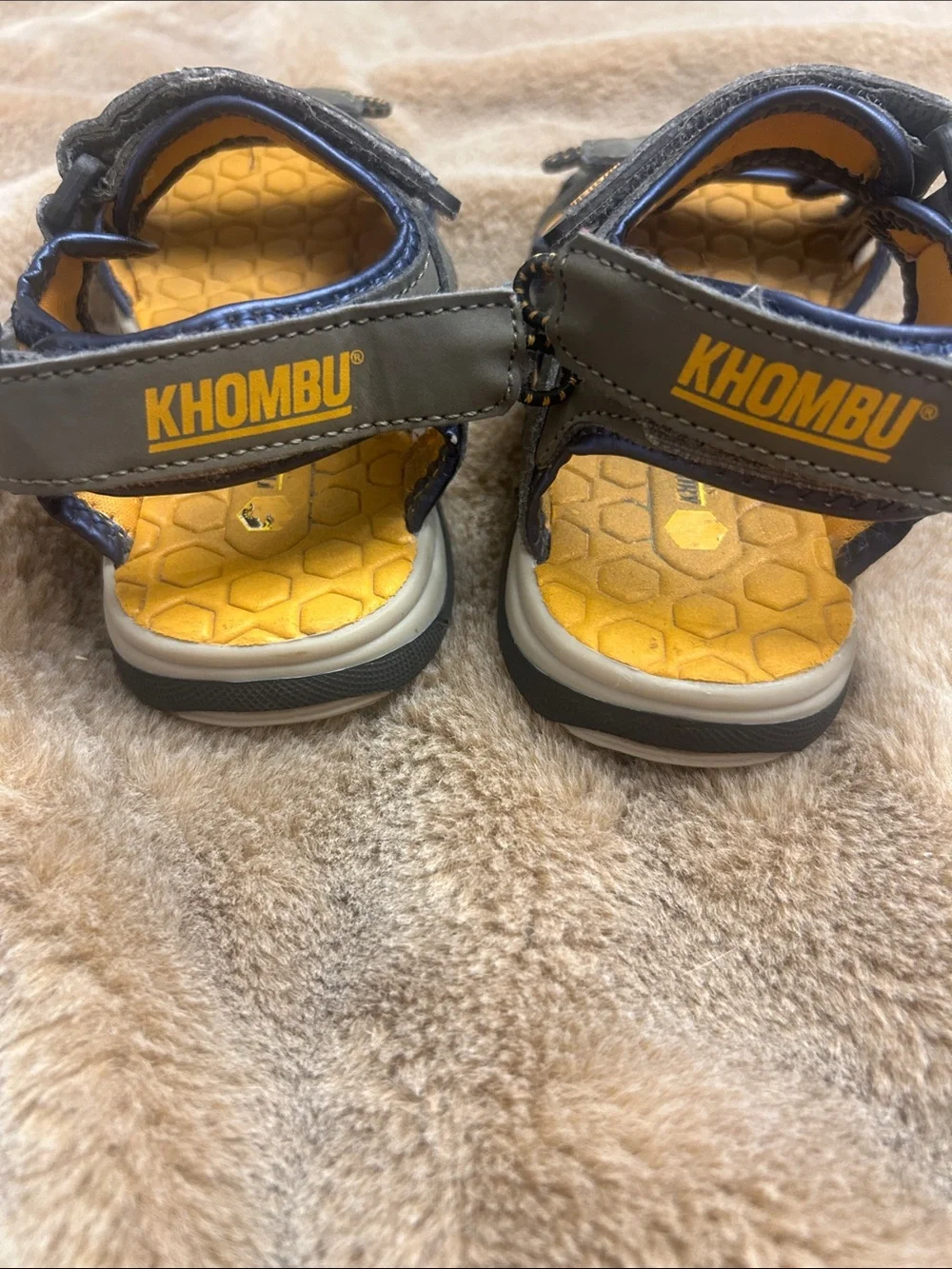 Kids Gray and Yellow Outdoor Sandals💥